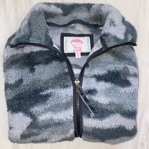 Camo sherpa zip up